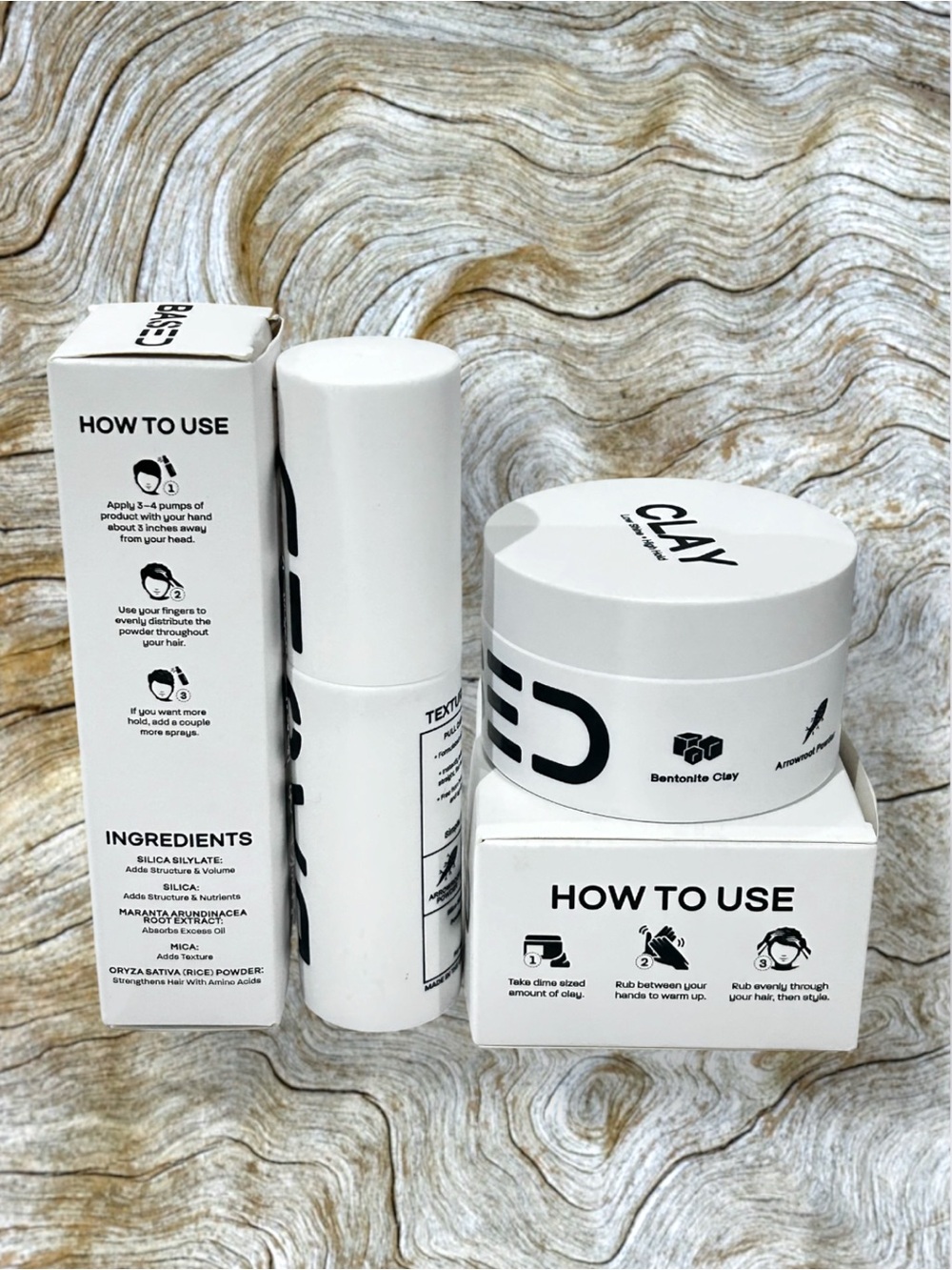 BASED Matte Texture Duo Hair Clay + Powder Volumizing Matte Hold Set NIB - Picture 9 of 11